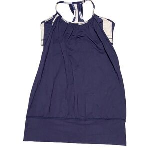 Lululemon Tank Top women’s Size 6 No Limits Tank Top Cadet Blue/Steep Stripe